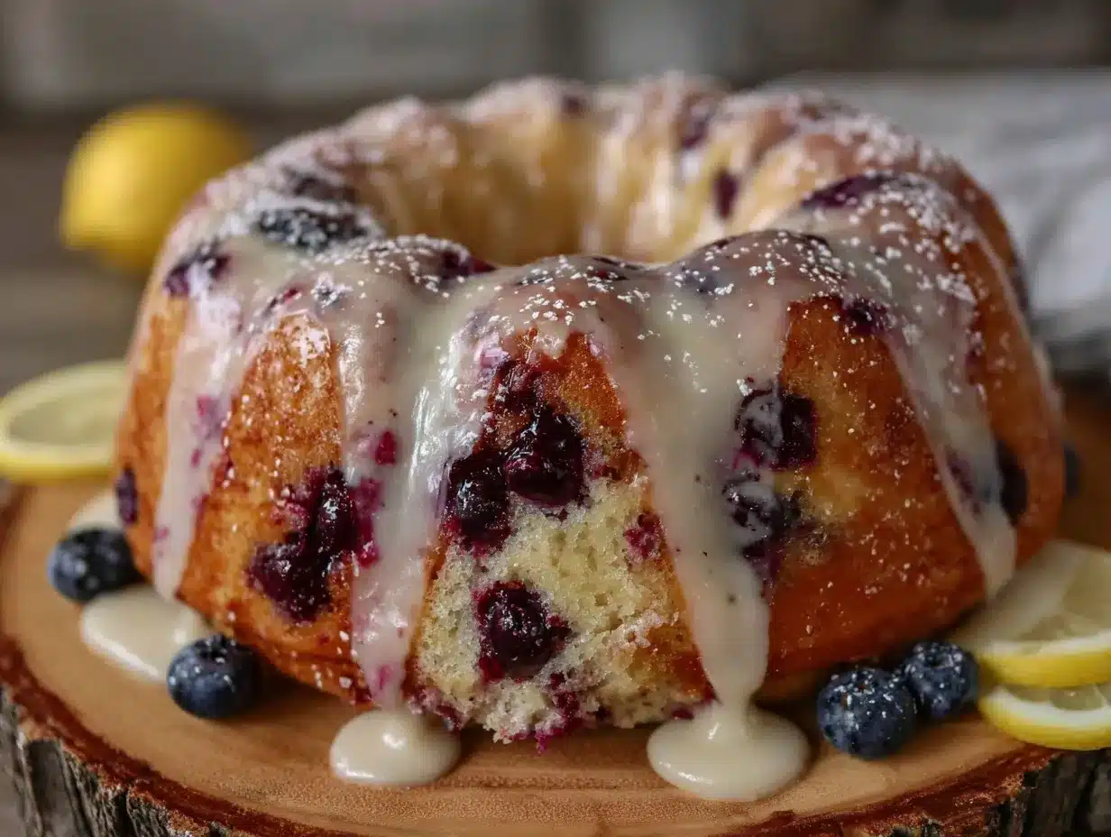 lemon blueberry bundt cake preparation steps