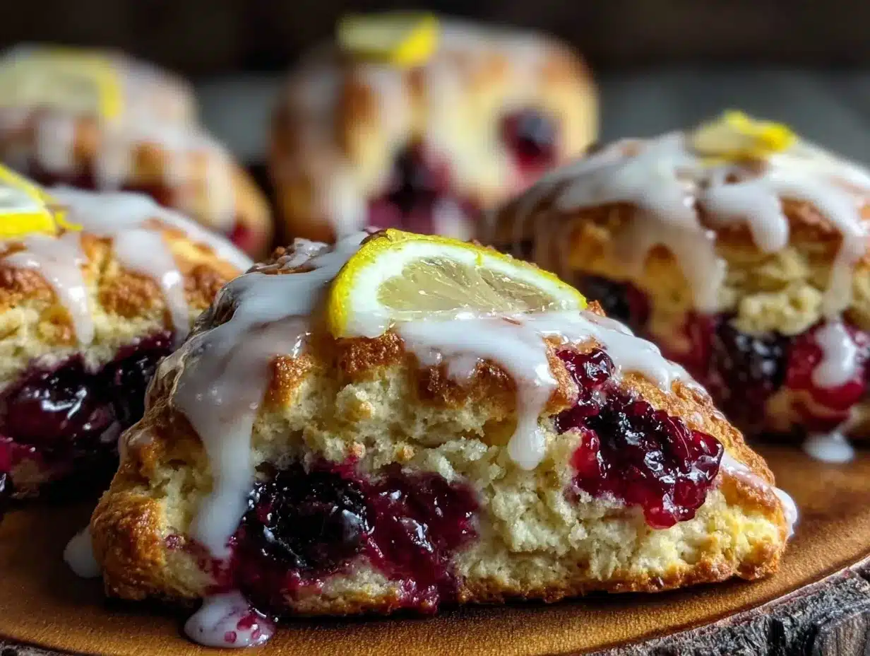 lemon blueberry scones preparation steps