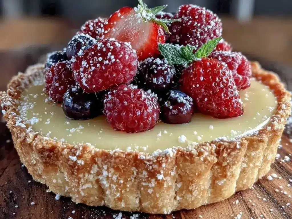 lemon curd tart - featured image