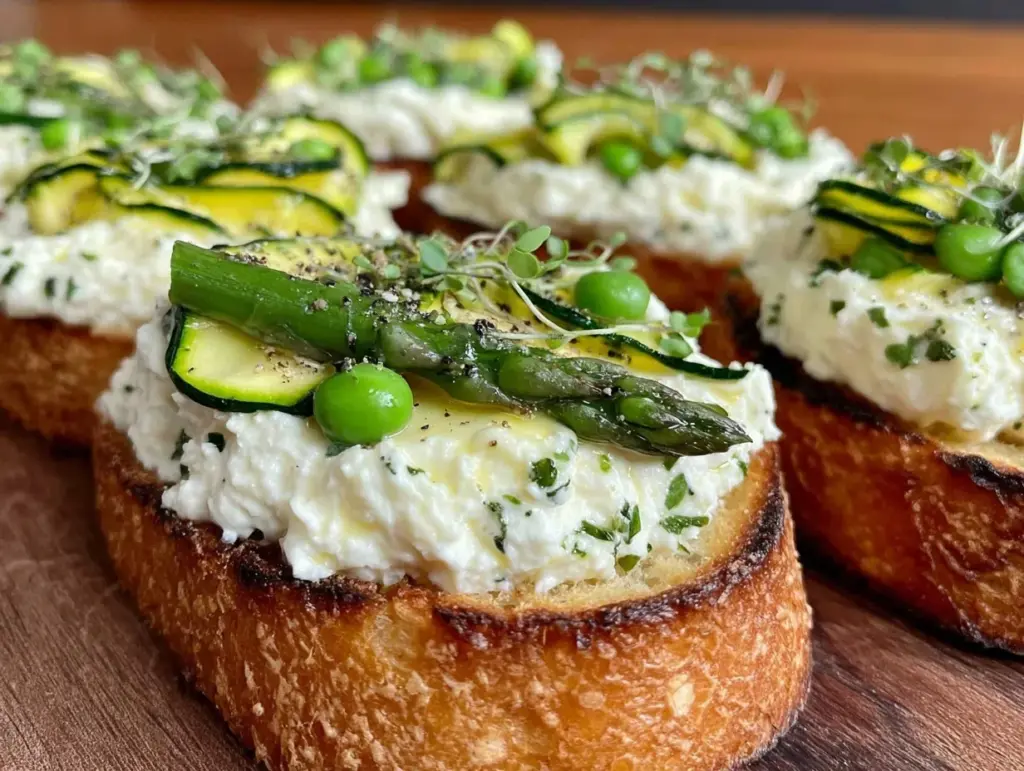 lemon herb goat cheese crostini - featured image