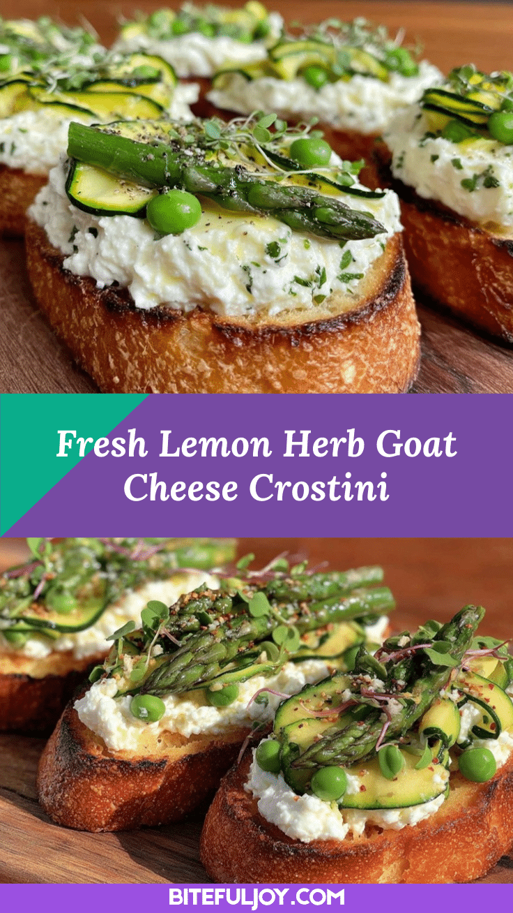 lemon herb goat cheese crostini recipe