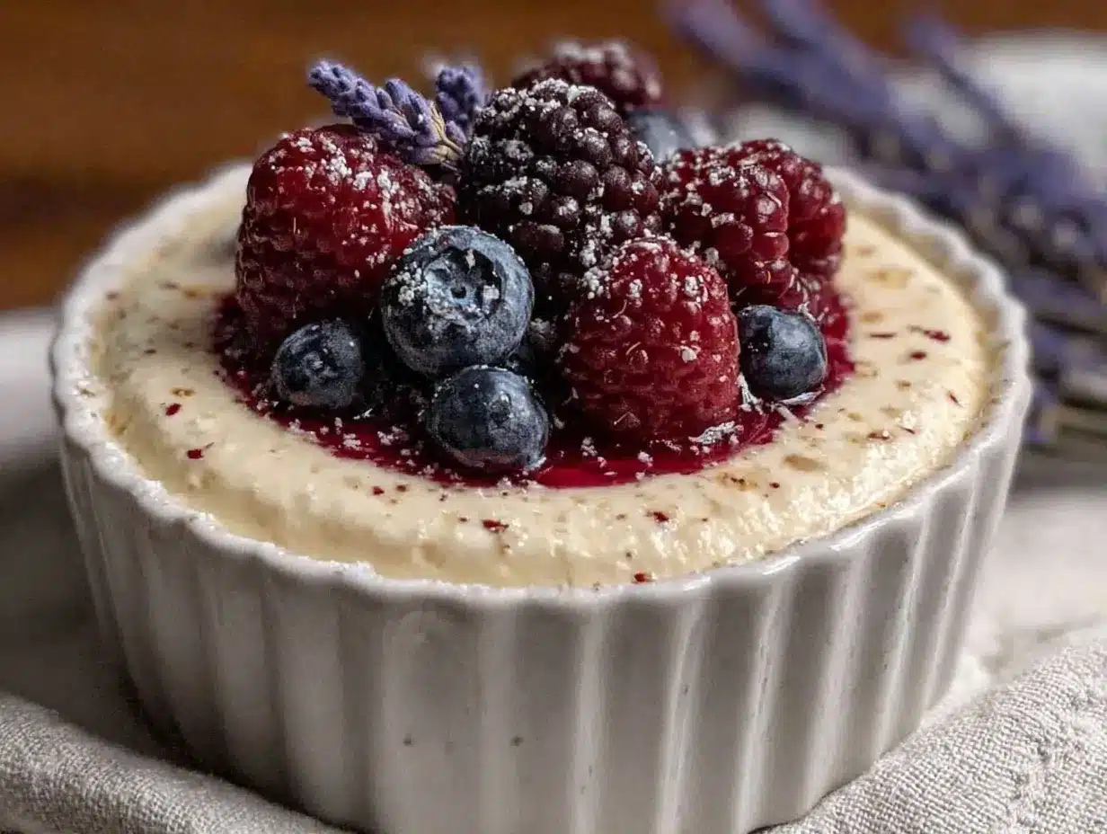 lemon lavender panna cotta preparation steps