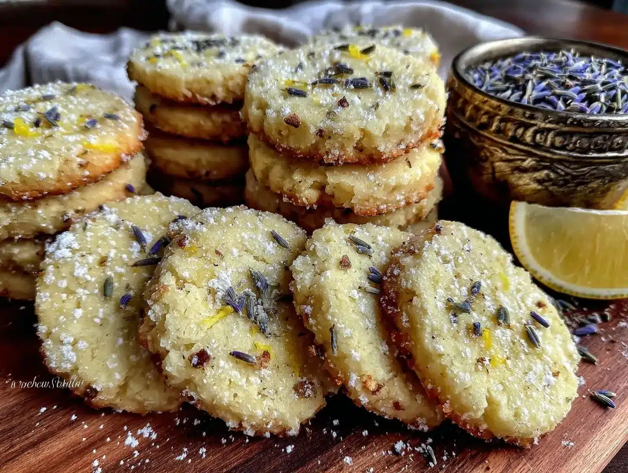 lemon lavender shortbread cookies preparation steps