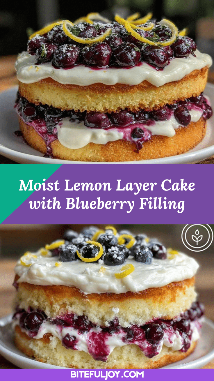 lemon layer cake with blueberry filling recipe