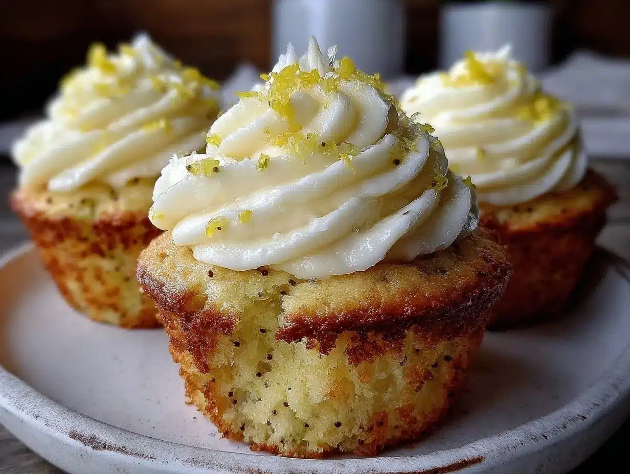moist lemon poppy seed cupcakes preparation steps