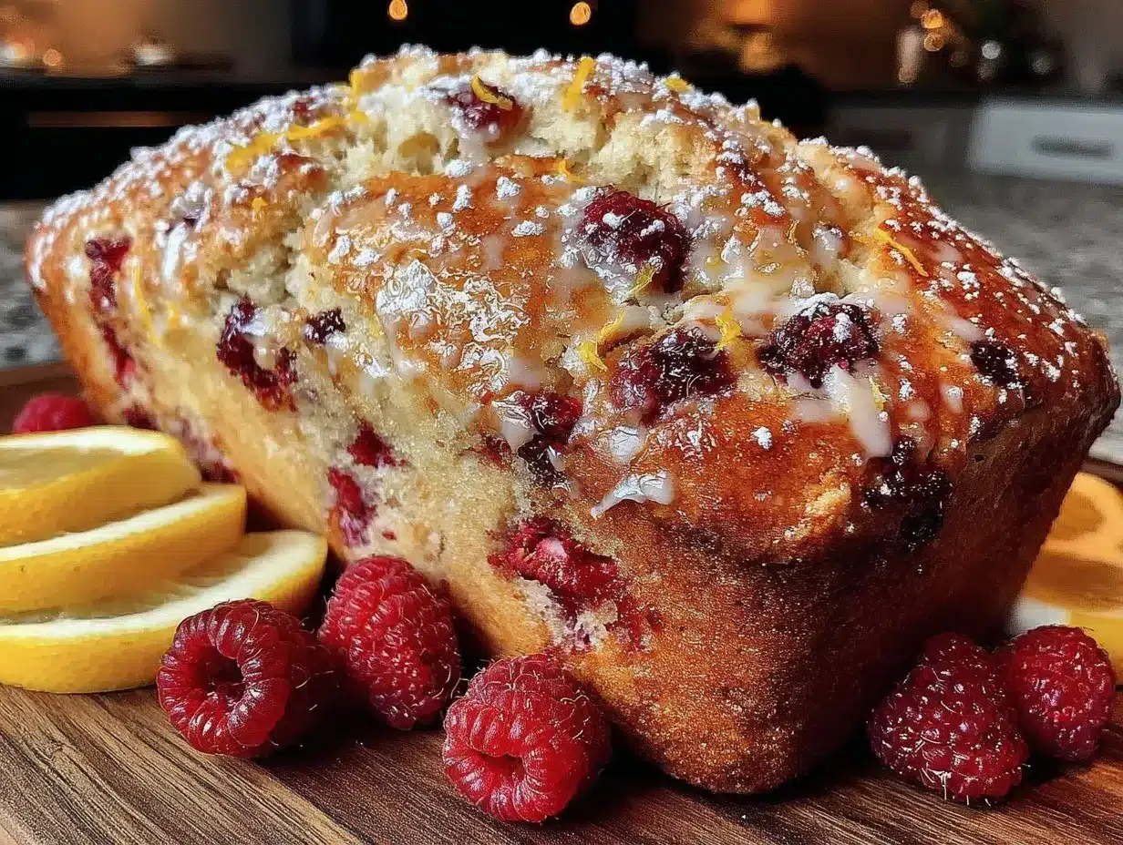 moist lemon raspberry bread preparation steps