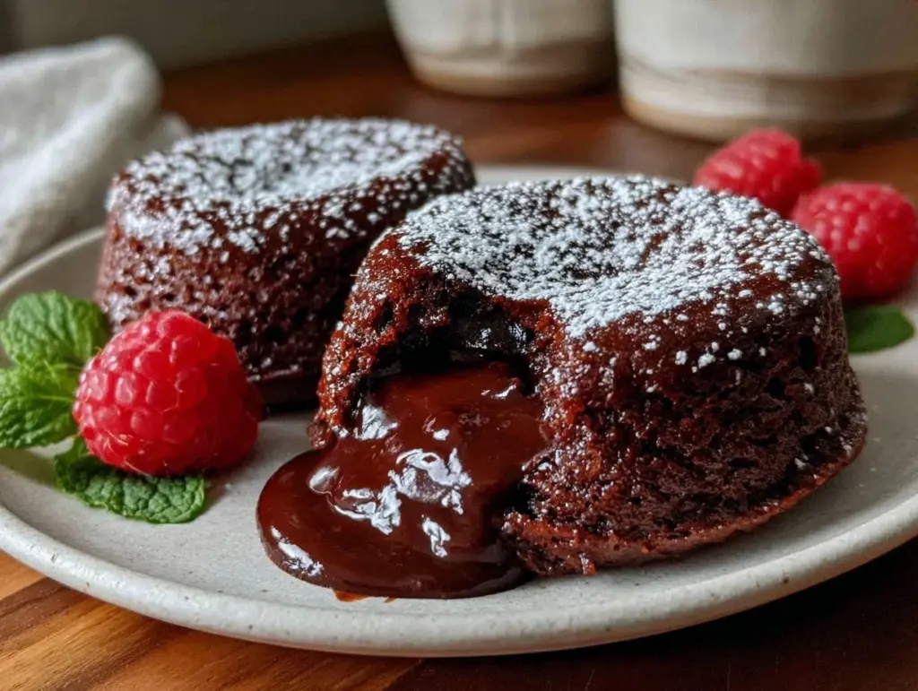 molten chocolate lava cakes for two - featured image