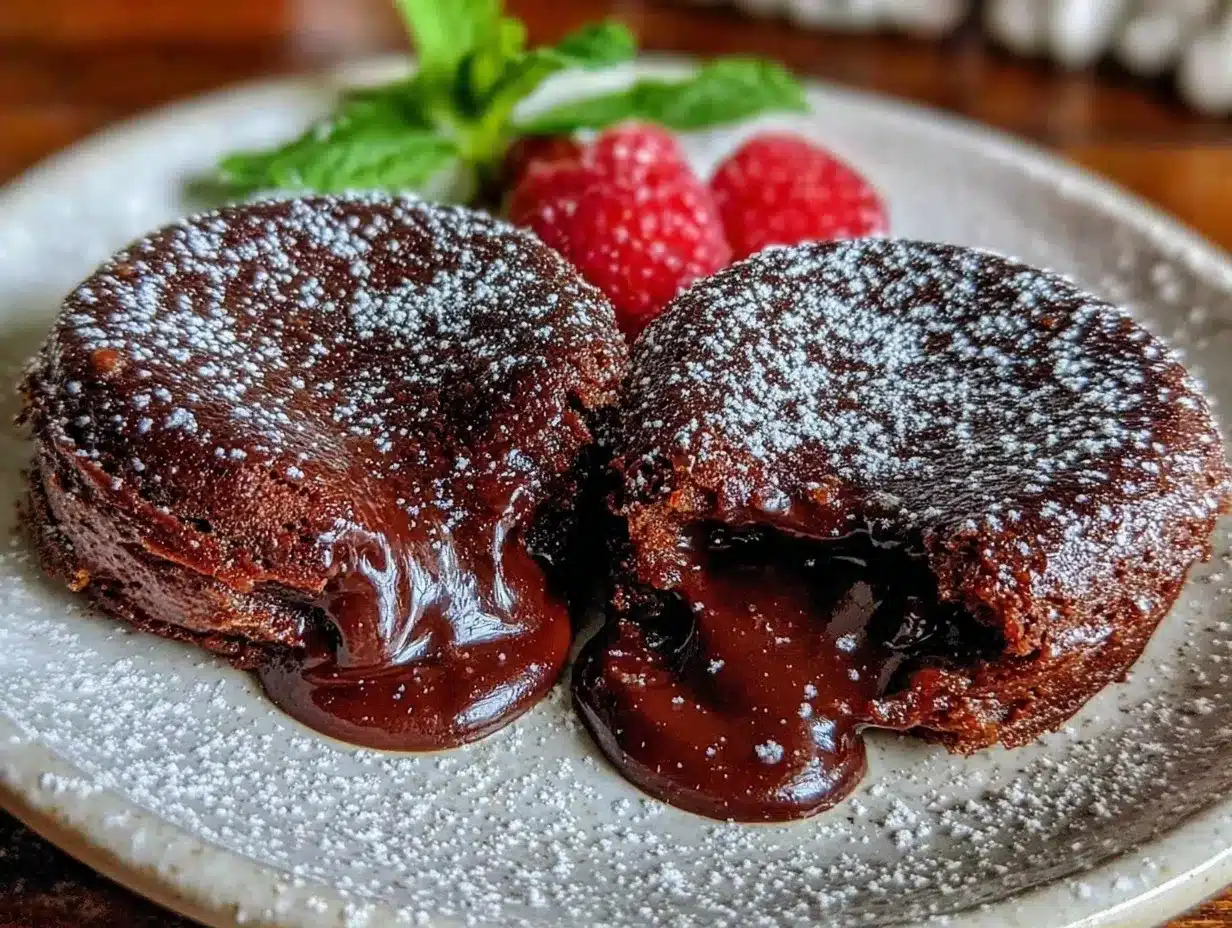 molten chocolate lava cakes for two preparation steps