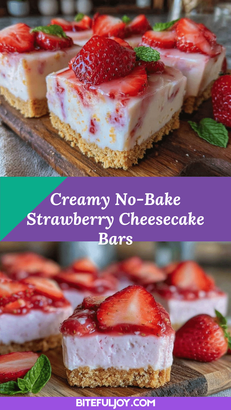 no-bake strawberry cheesecake bars recipe