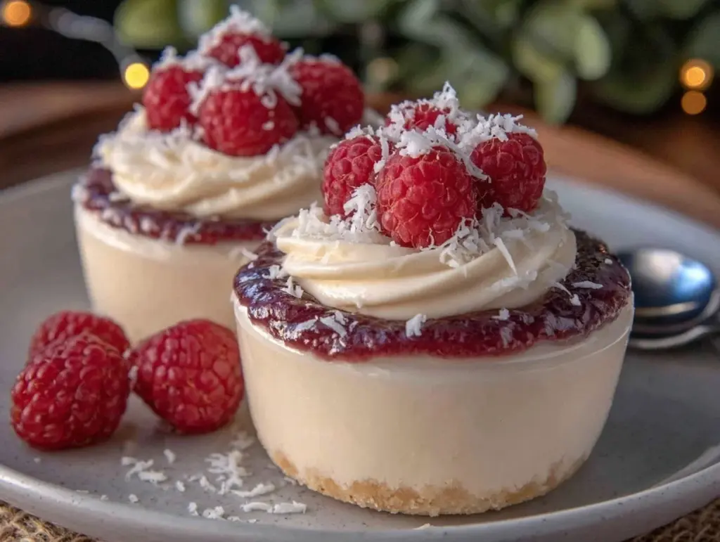 raspberry white chocolate mousse cups - featured image