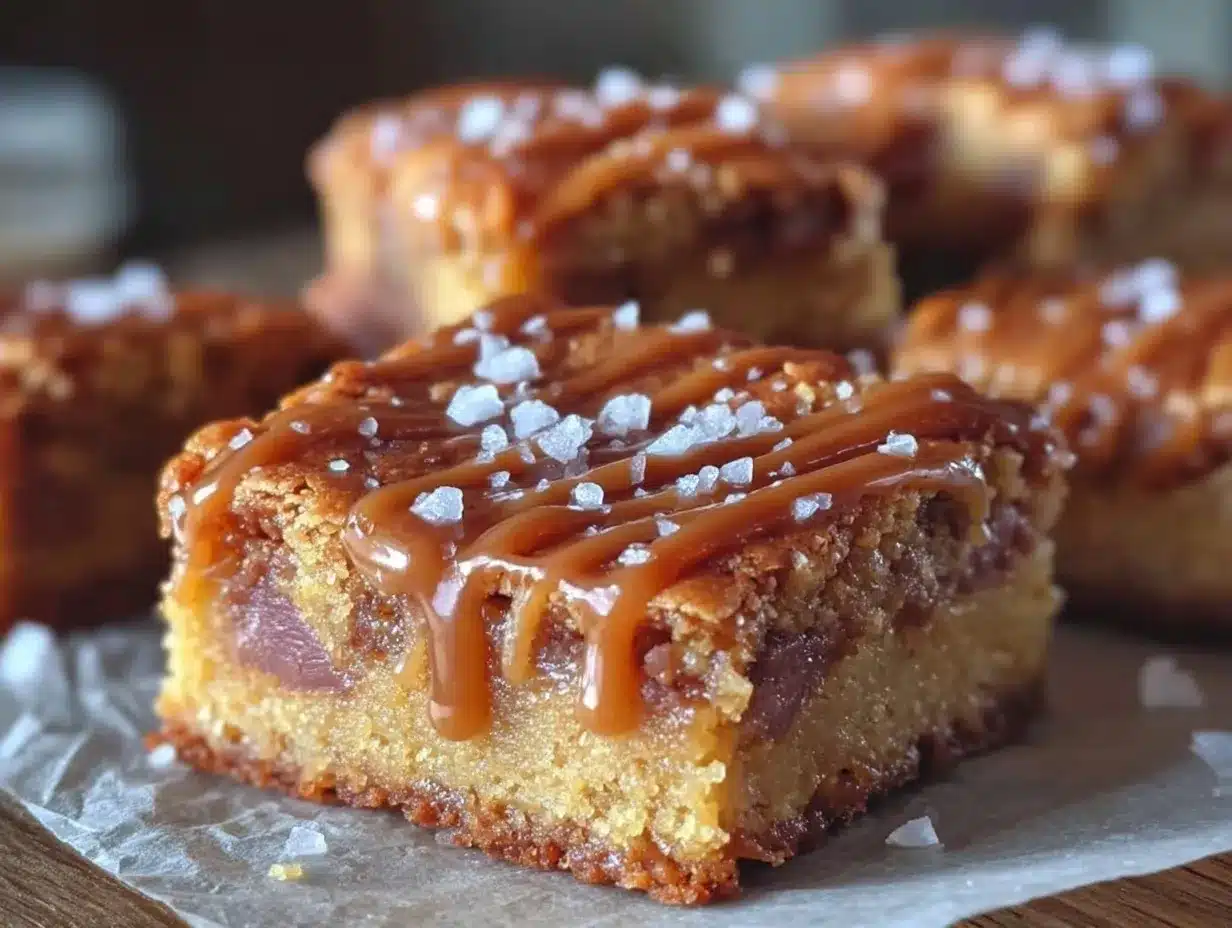 salted caramel blondies preparation steps