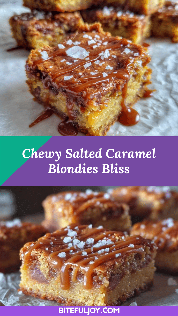 salted caramel blondies recipe