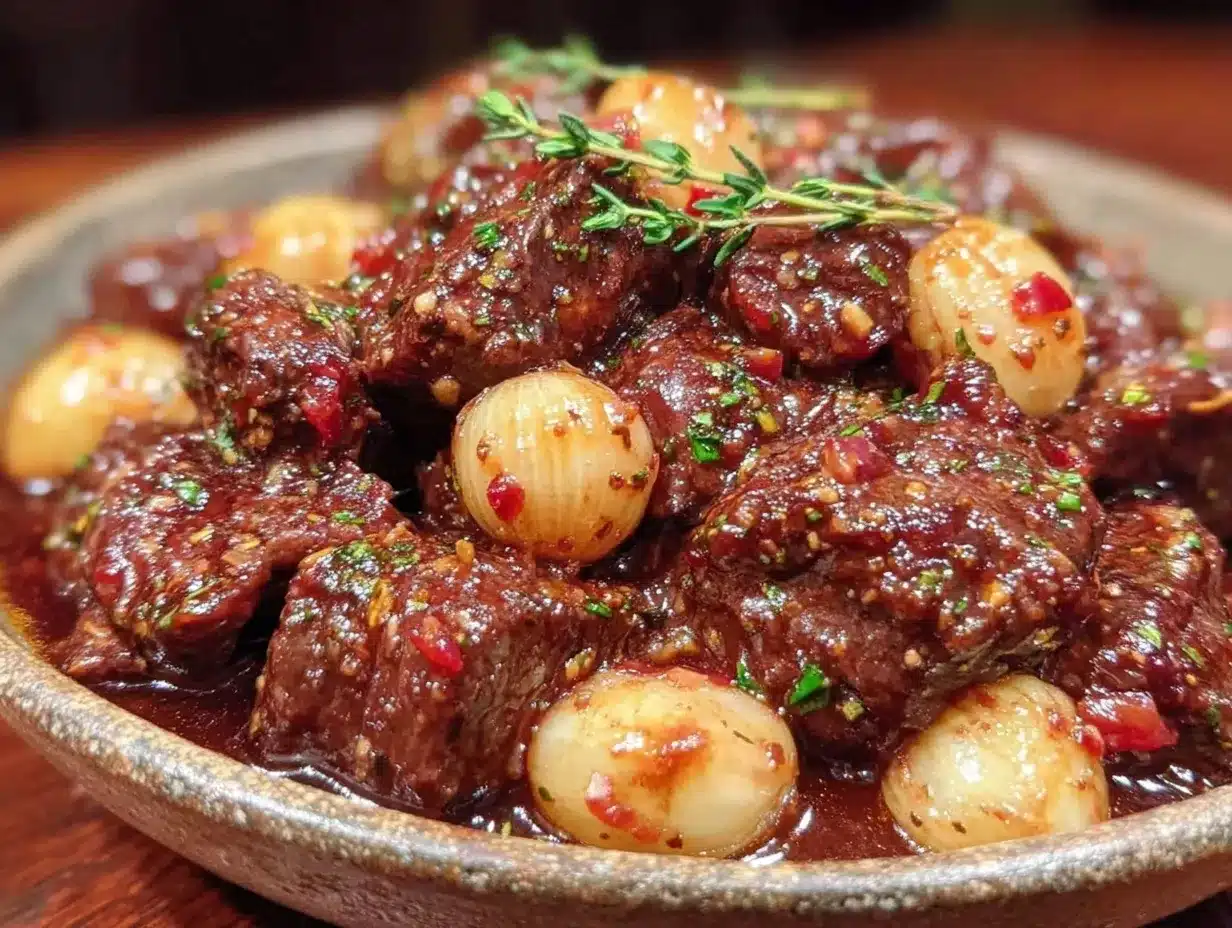 slow cooker beef bourguignon preparation steps