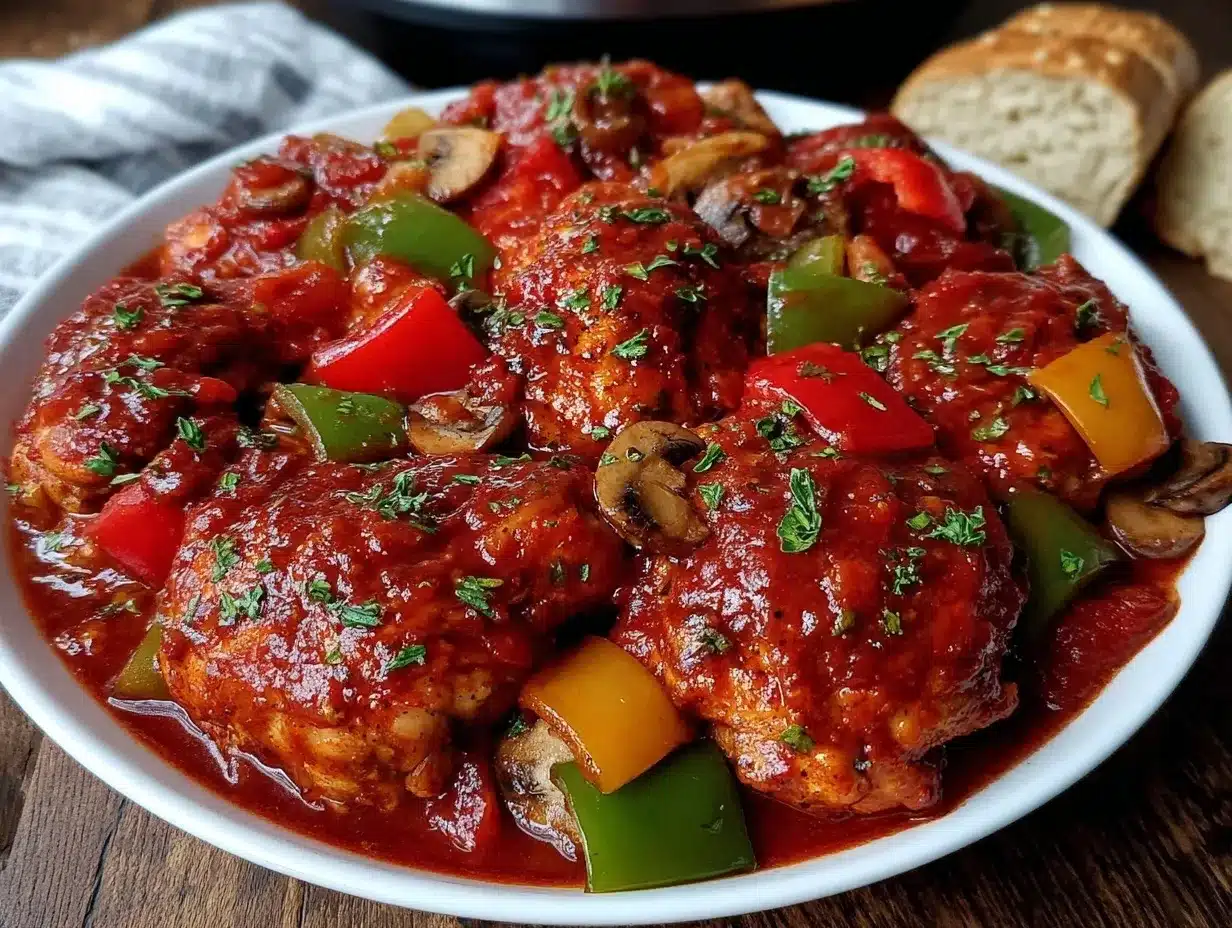 slow cooker chicken cacciatore preparation steps