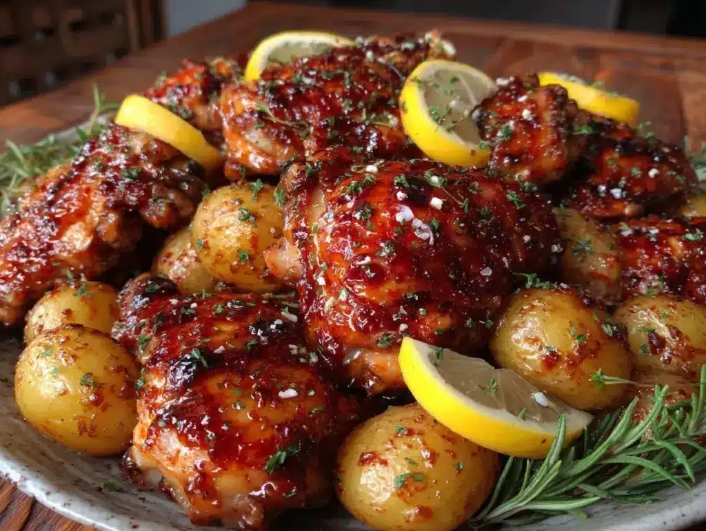 slow cooker lemon herb chicken - featured image
