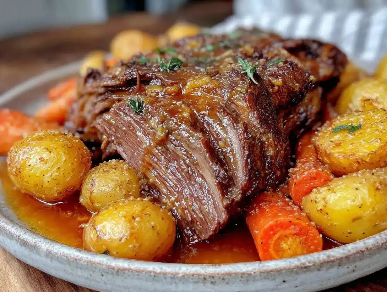 slow cooker pot roast preparation steps