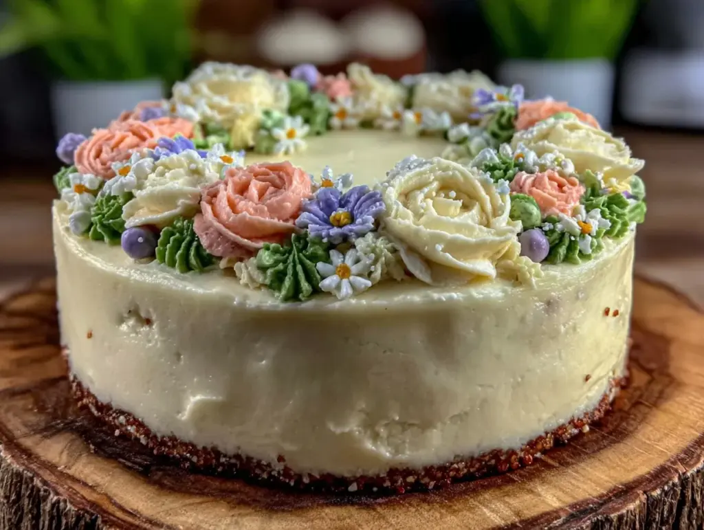 spring flower garden cake - featured image