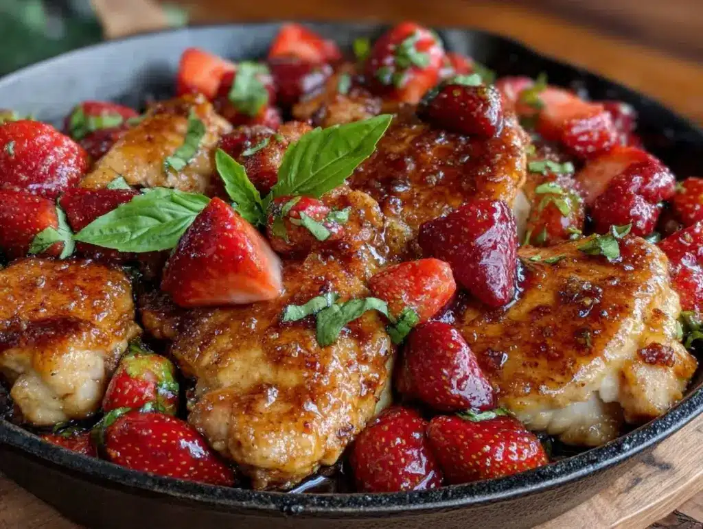 Strawberry Balsamic Chicken Skillet - featured image