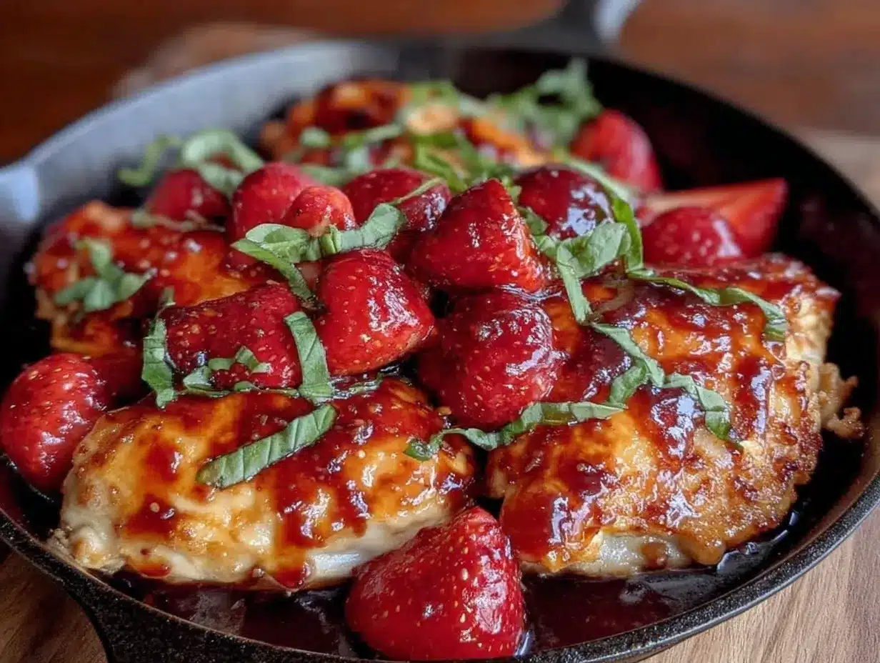Strawberry Balsamic Chicken Skillet preparation steps