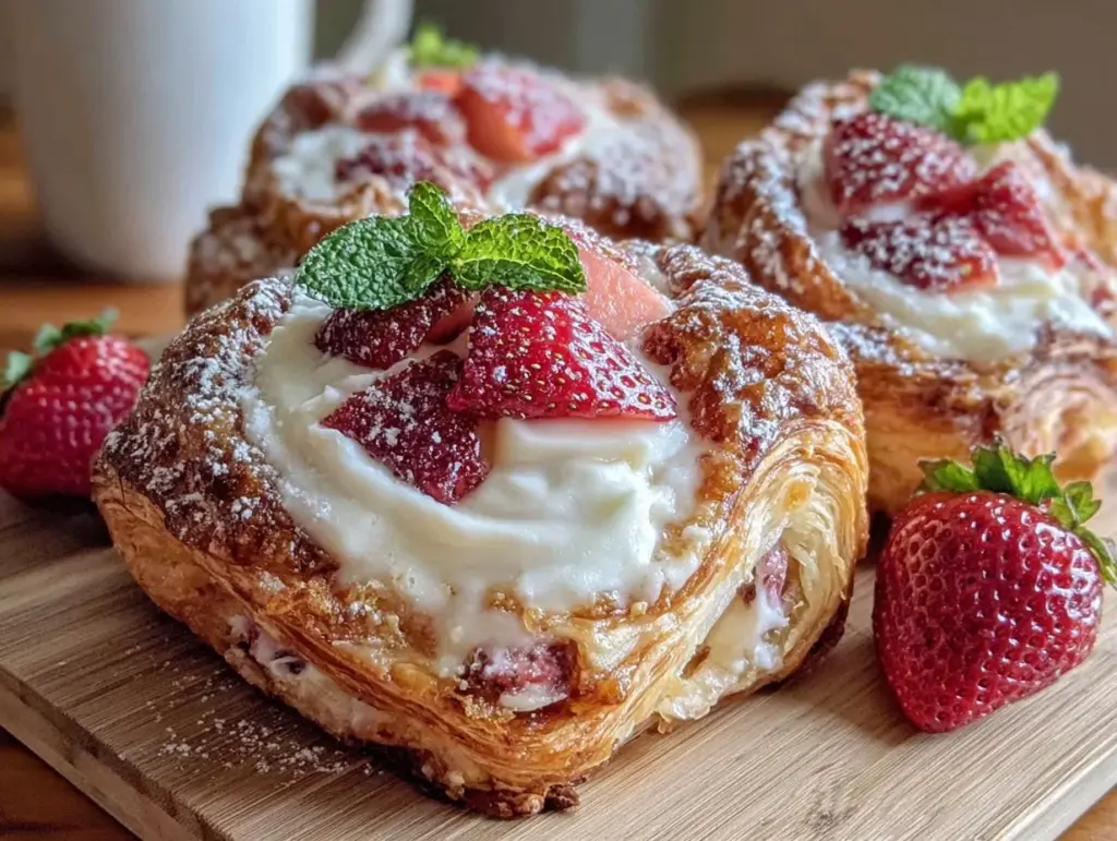 strawberry cream cheese danish - featured image