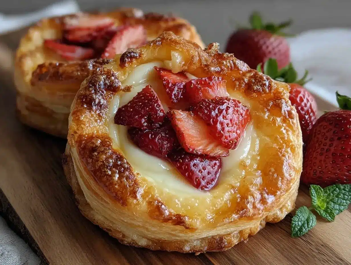 strawberry cream cheese danish preparation steps