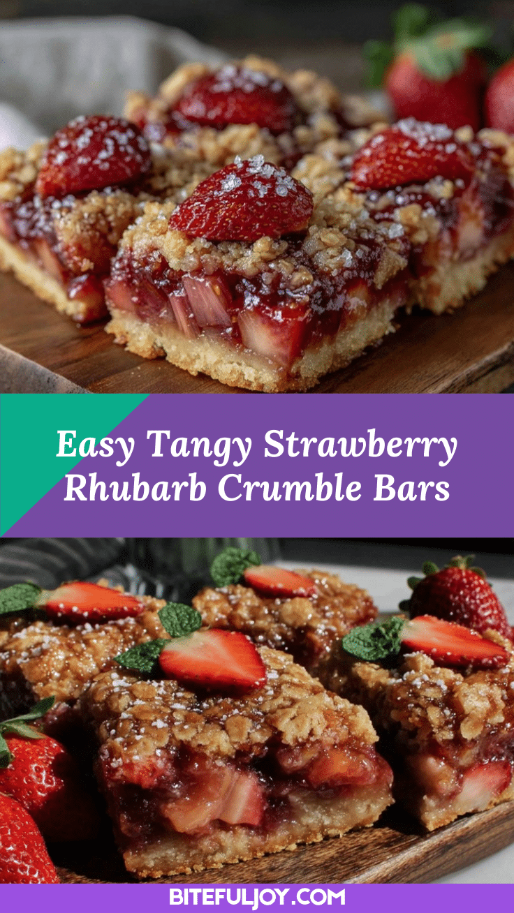 strawberry rhubarb crumble bars recipe