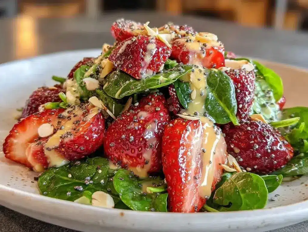 strawberry spinach salad - featured image