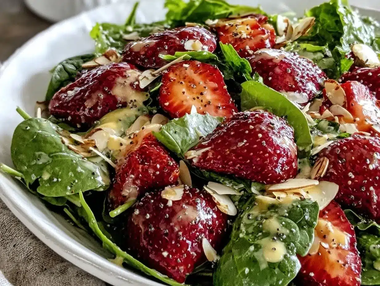 strawberry spinach salad preparation steps