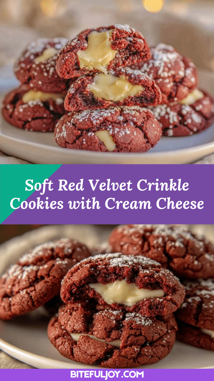 tender red velvet crinkle cookies recipe