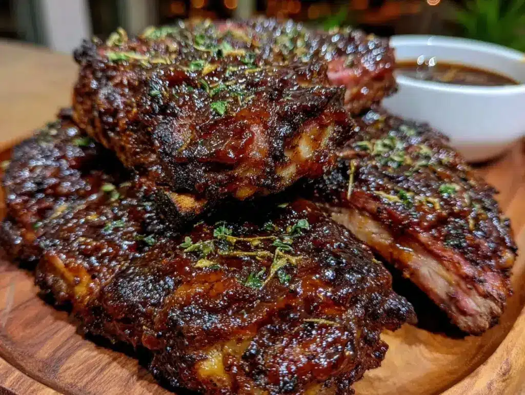 bourbon bbq ribs - featured image