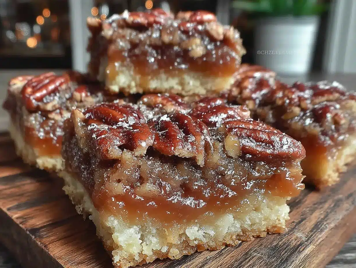 brown sugar bourbon pecan pie bars preparation steps
