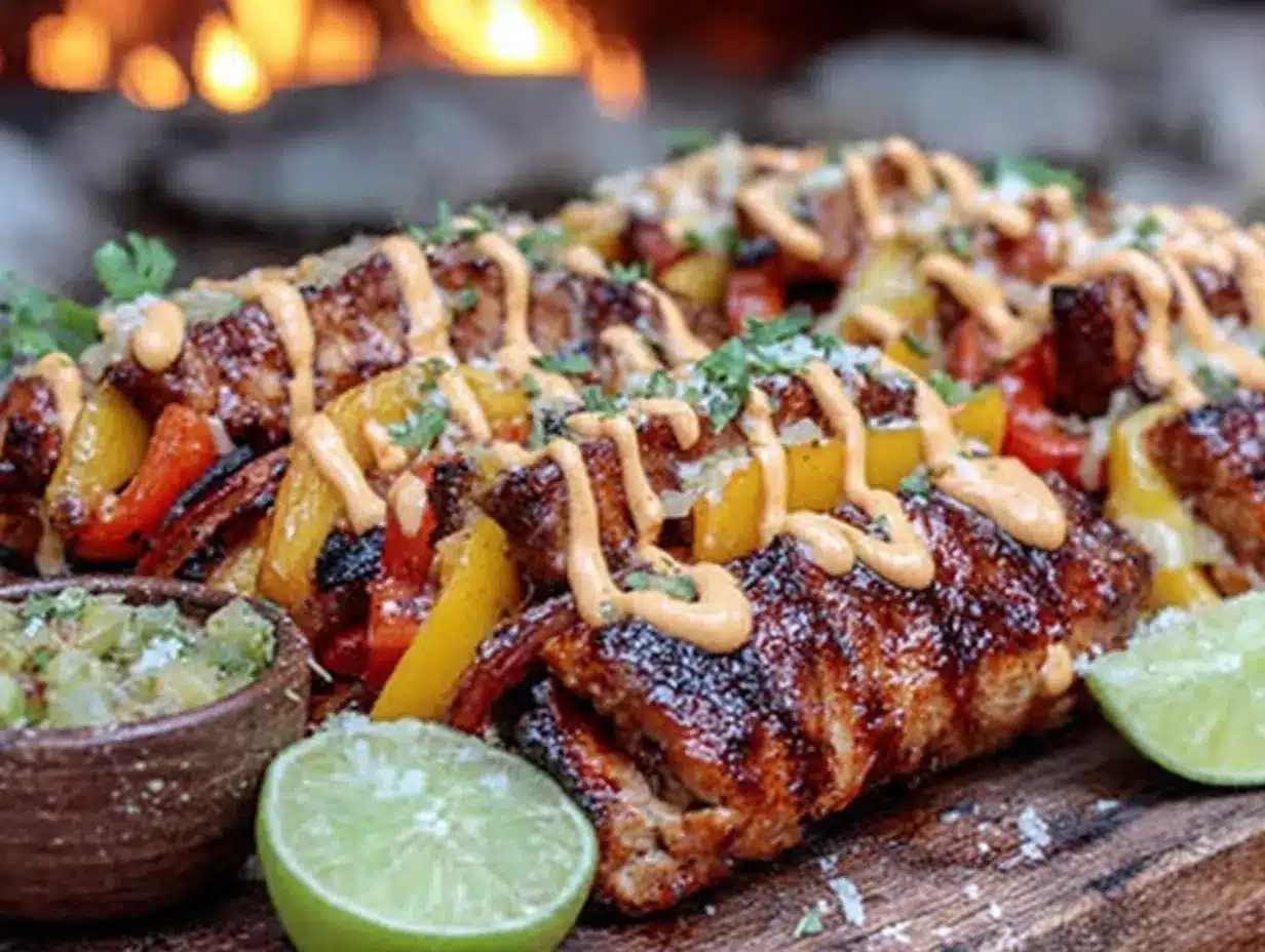 campfire foil pack fajitas preparation steps