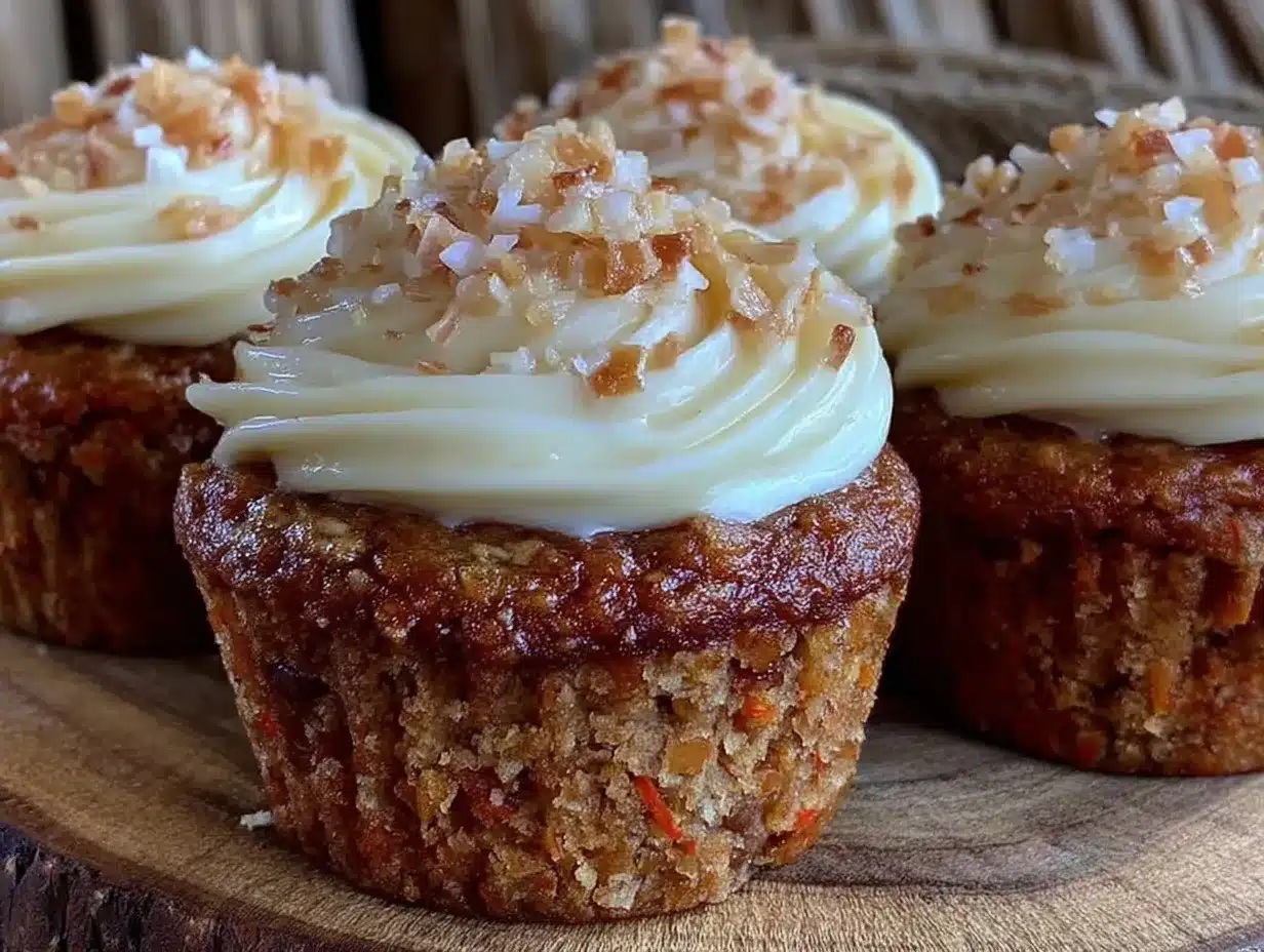 coconut carrot cake cupcakes preparation steps