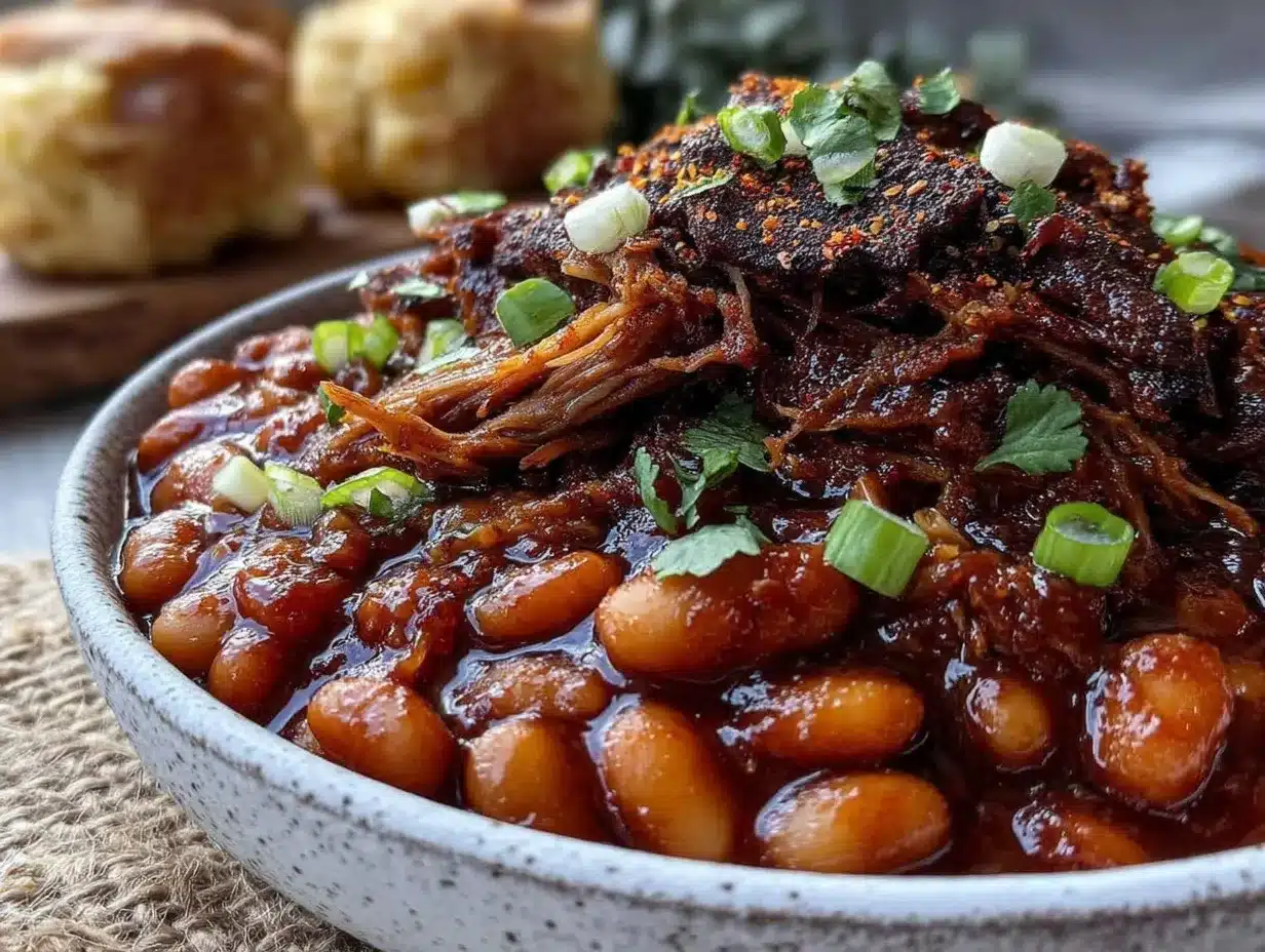cowboy baked beans with pulled pork preparation steps