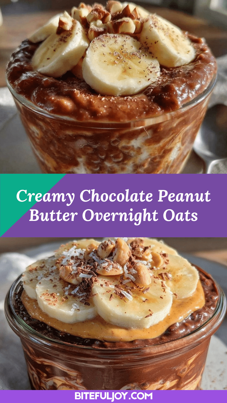 creamy chocolate peanut butter overnight oats recipe
