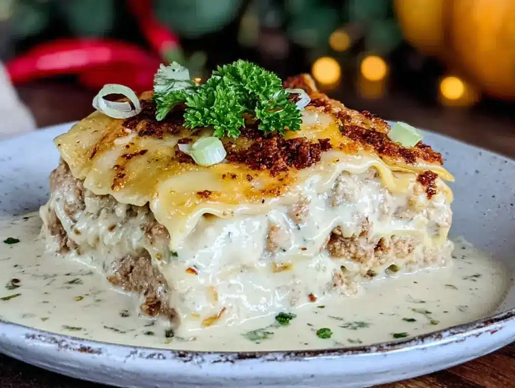creamy dumpling lasagna - featured image