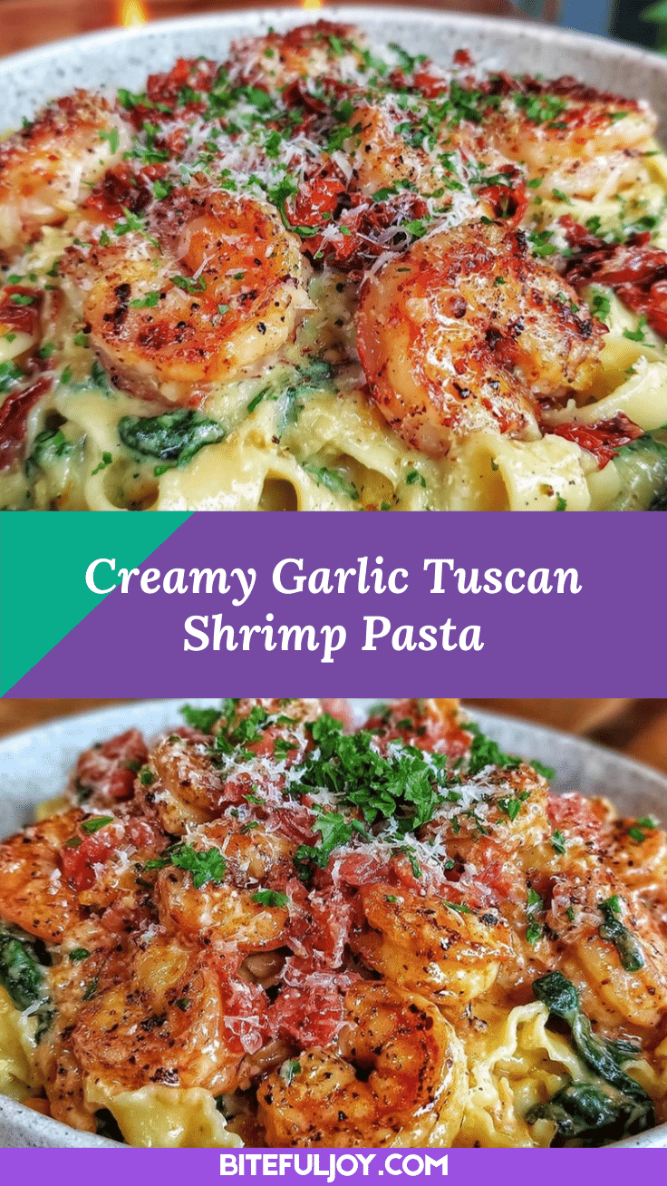 creamy garlic tuscan shrimp pasta recipe