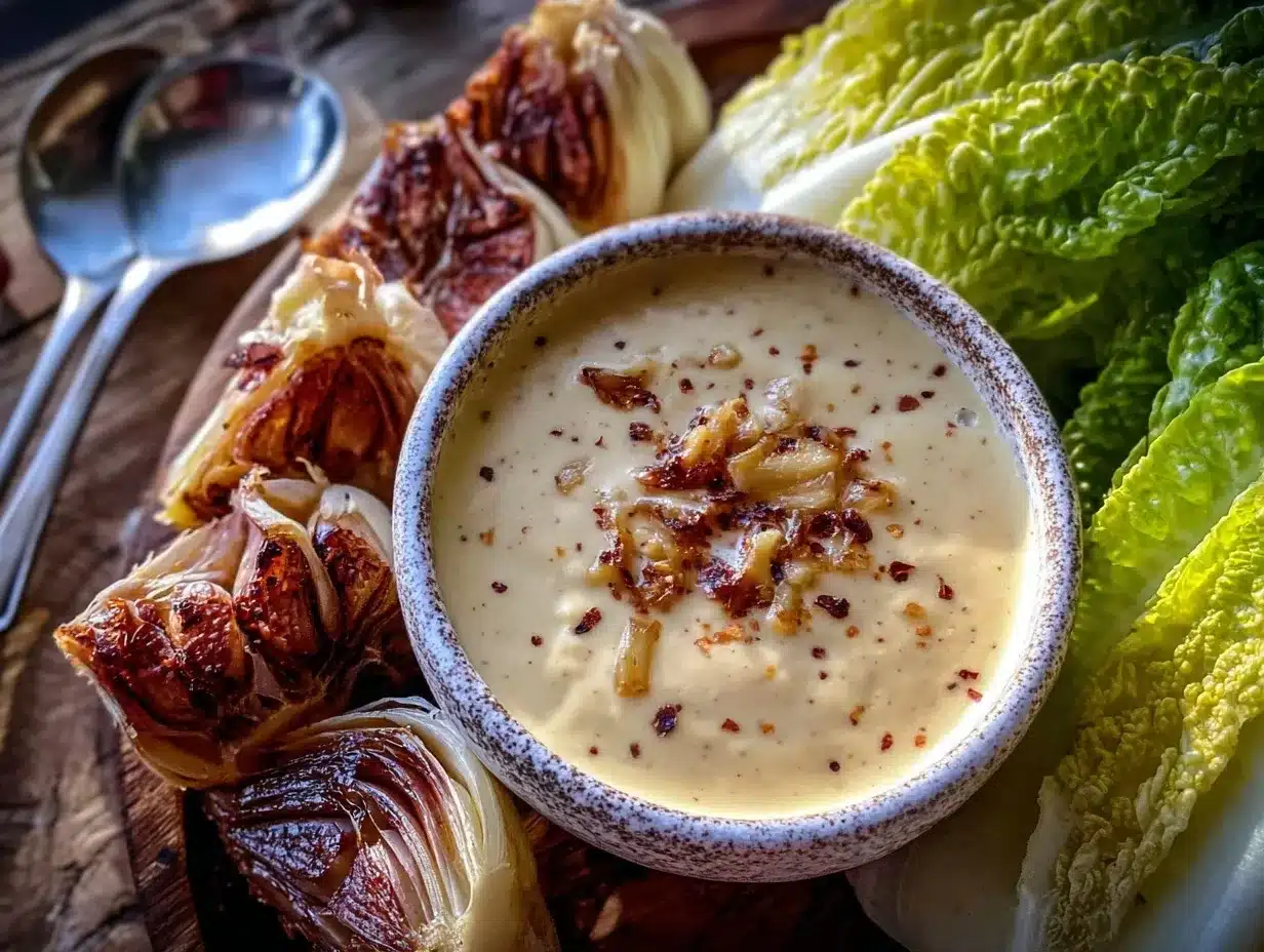 creamy homemade caesar salad dressing preparation steps