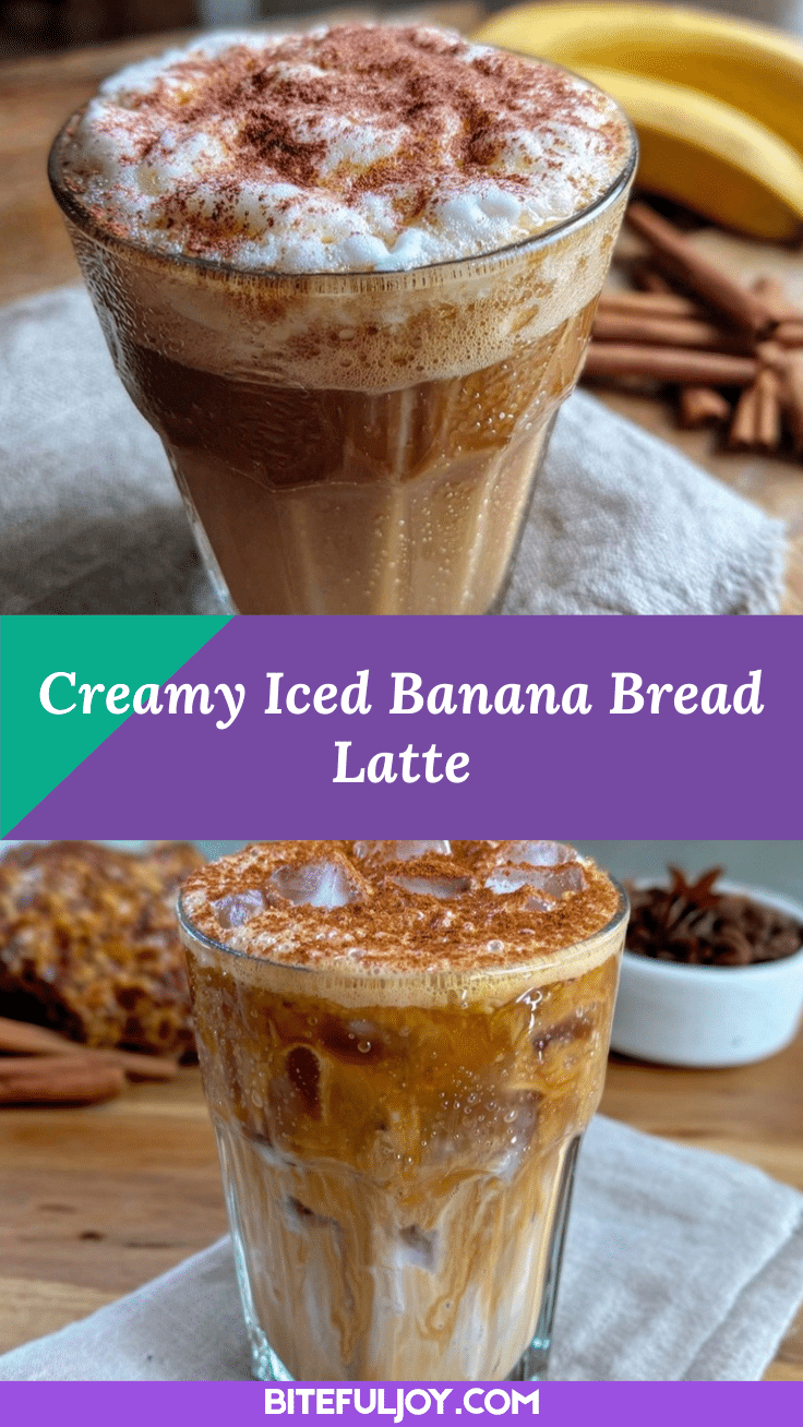 creamy iced banana bread latte recipe