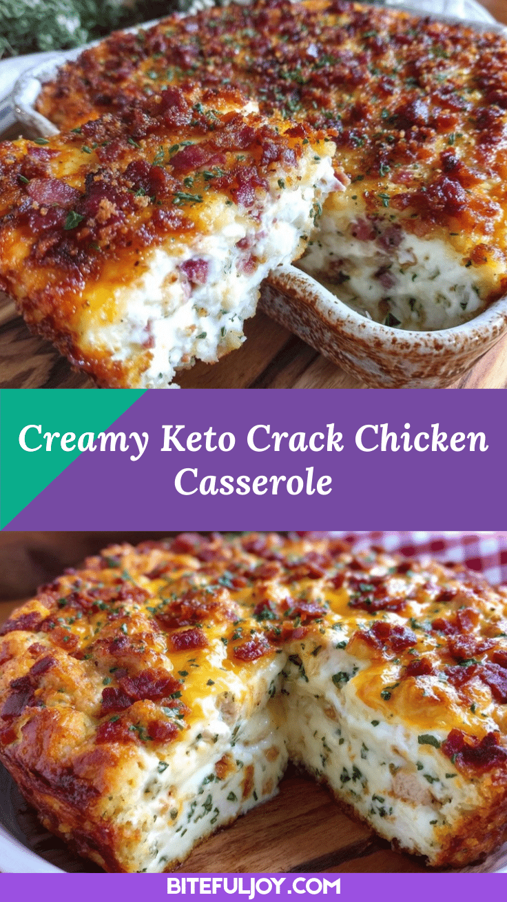 creamy keto crack chicken casserole recipe