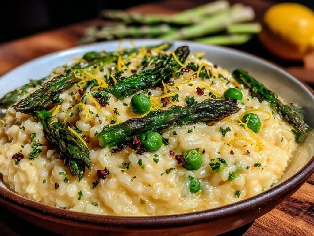 creamy lemon herb spring risotto - featured image