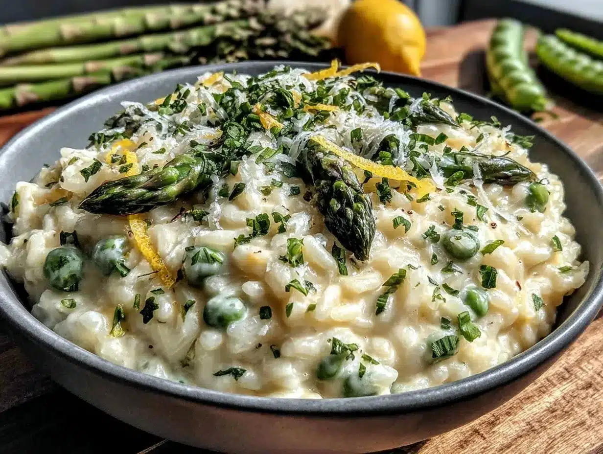 creamy lemon herb spring risotto preparation steps