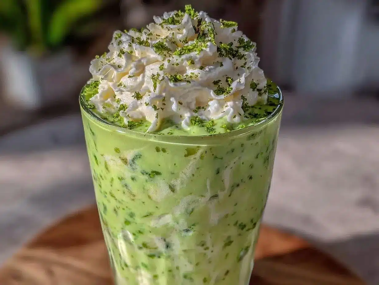 creamy matcha mint shamrock shake preparation steps