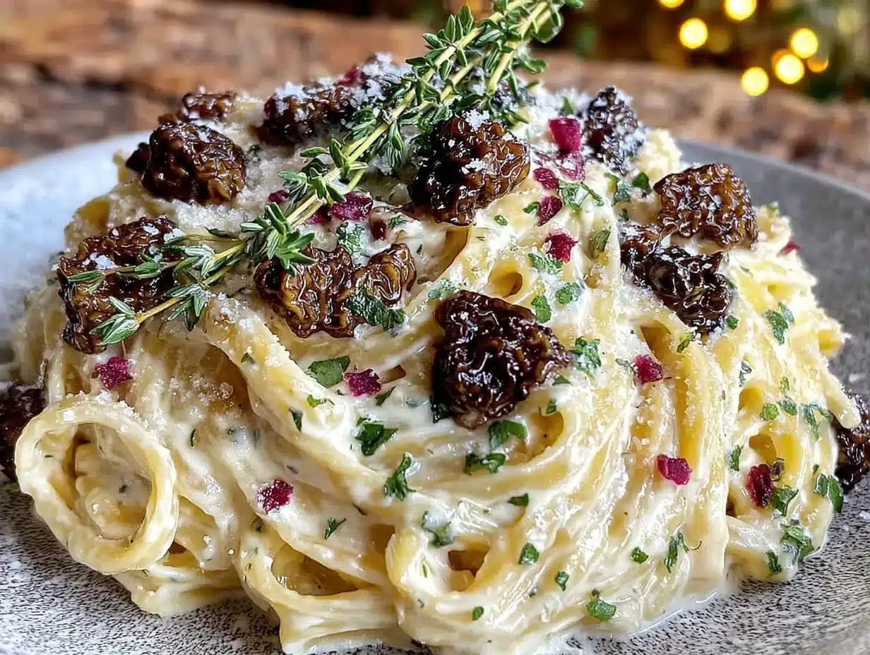 creamy morel mushroom pasta preparation steps