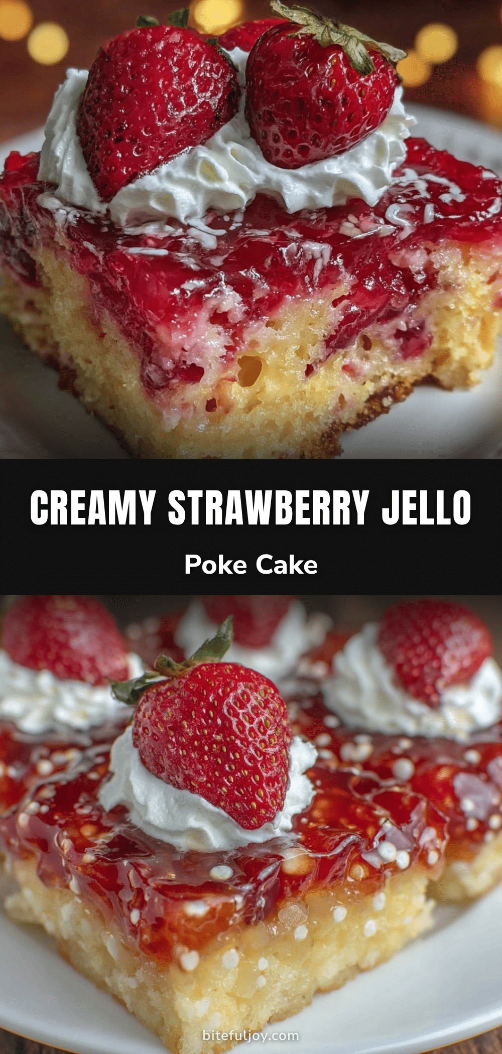creamy strawberry jello poke cake recipe