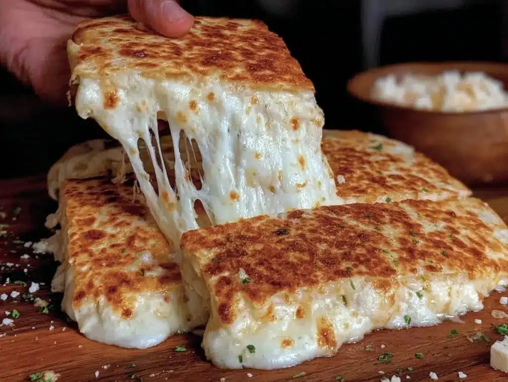 creamy stretchy cheese quesadilla pull-apart - featured image