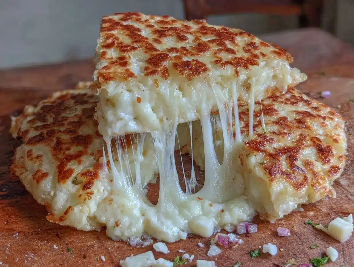 creamy stretchy cheese quesadilla pull-apart preparation steps