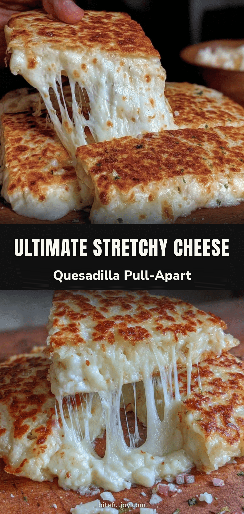 creamy stretchy cheese quesadilla pull-apart recipe
