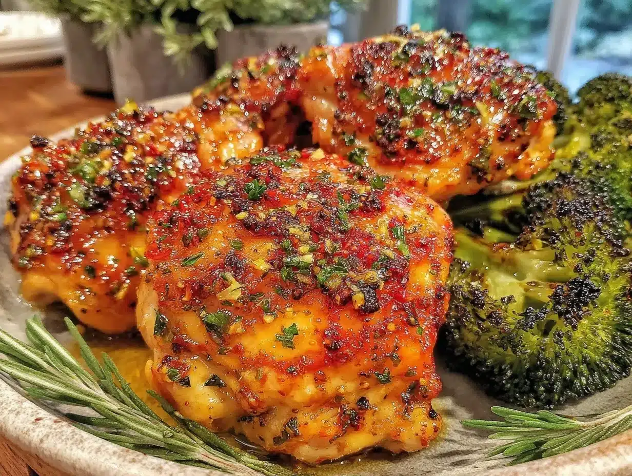 crispy keto garlic butter chicken thighs preparation steps