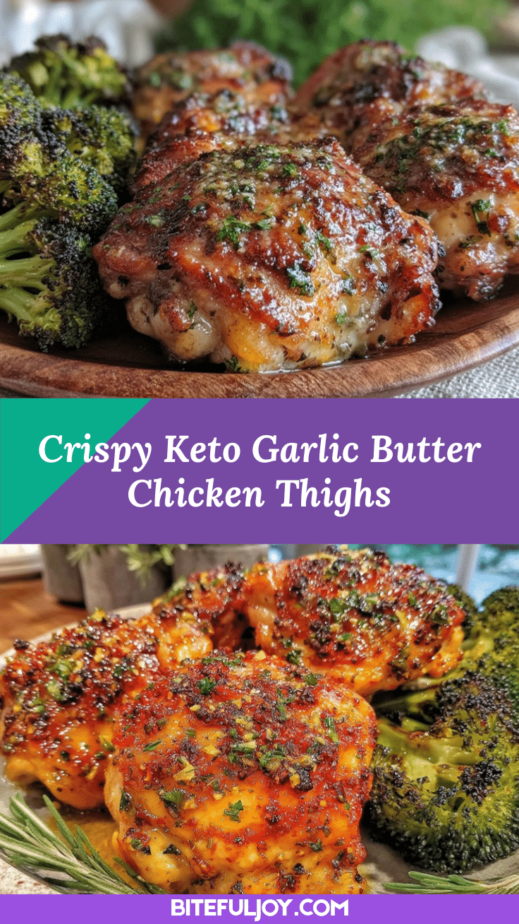 crispy keto garlic butter chicken thighs recipe